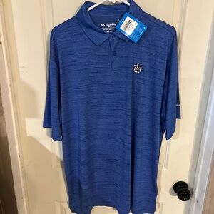 Columbia Men’s Royal Blue Heather Short-Sleeve Polo